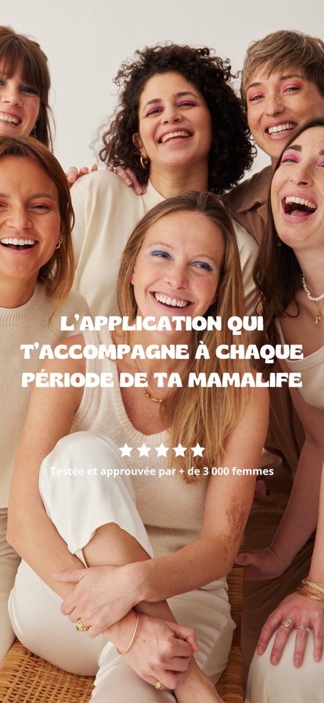 A group of diverse and smiling women representing the Holi Mama wellness community