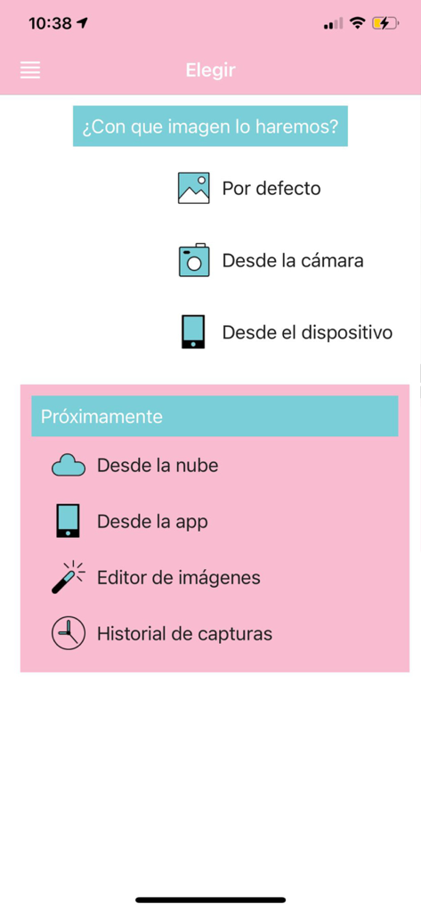Calca app - The image selection screen of the Calca app for choosing a picture to trace using the camera lucida feature.