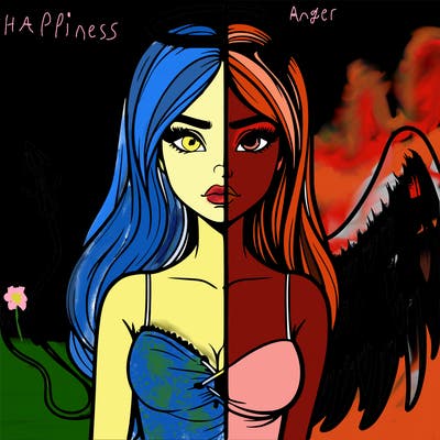 devil vs angel realistic girl