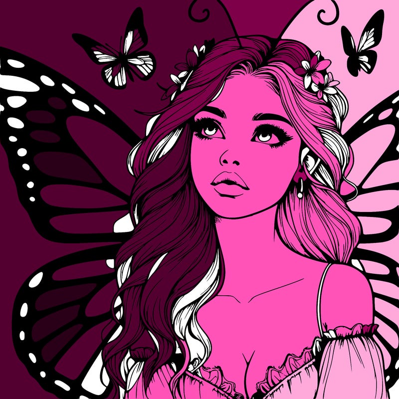 butterfly fairy realistic girl