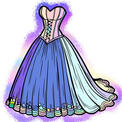 wedding dress-corset and a long and flowy skirt