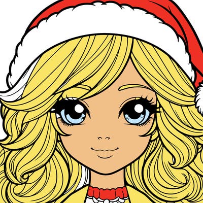 realistic christmas girl