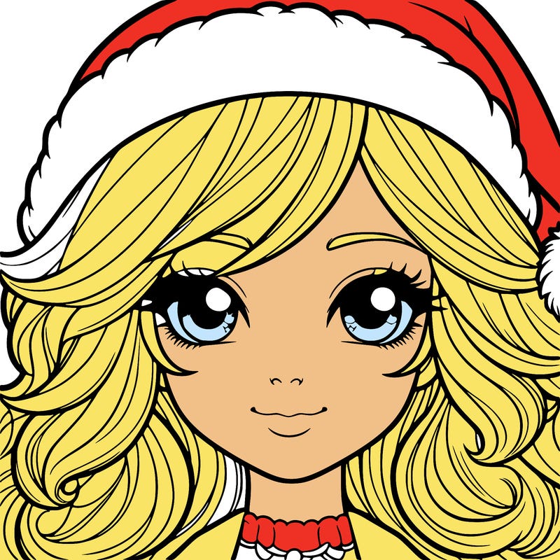 realistic christmas girl