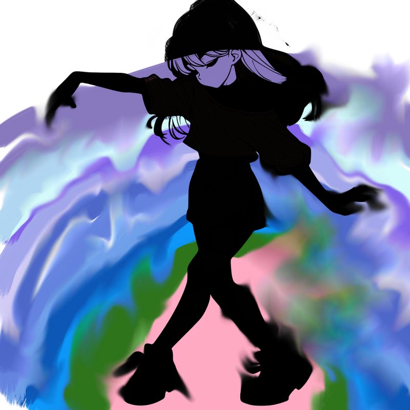 realistic girl danceing