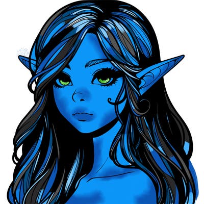 elf girl realistic dark fantasy