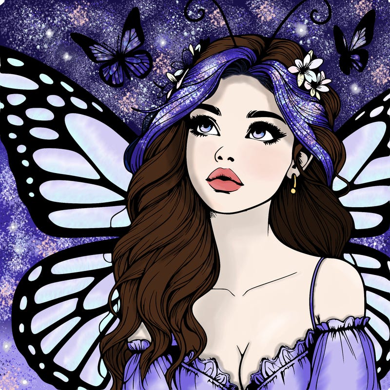 butterfly fairy realistic girl