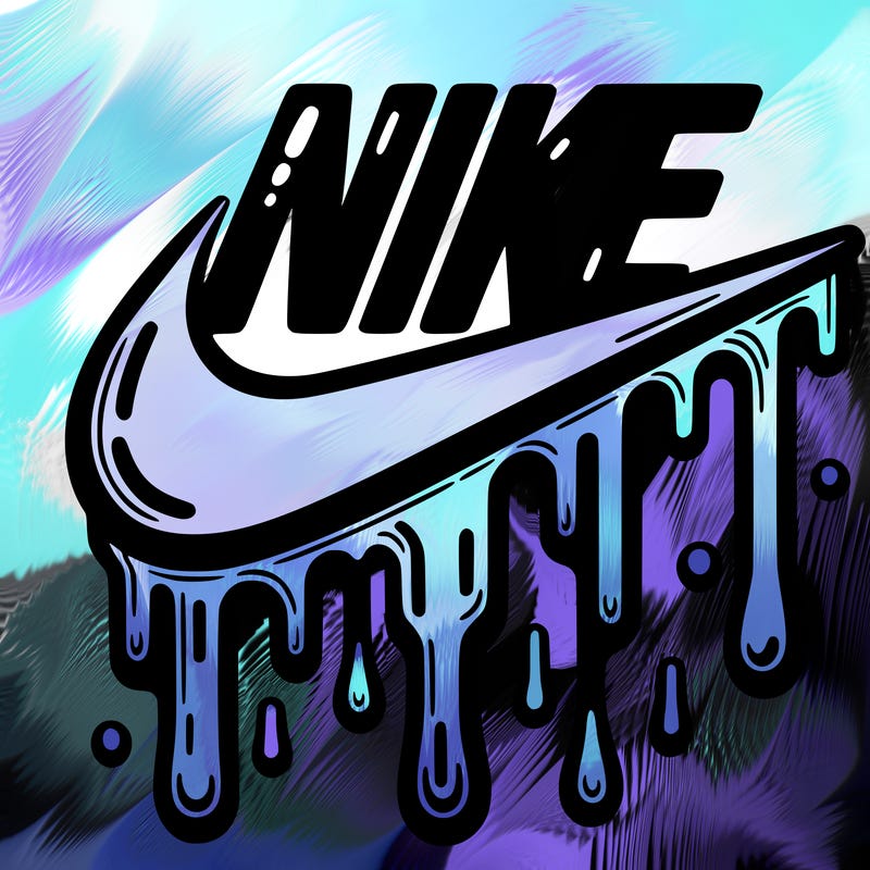 dripping nike logo