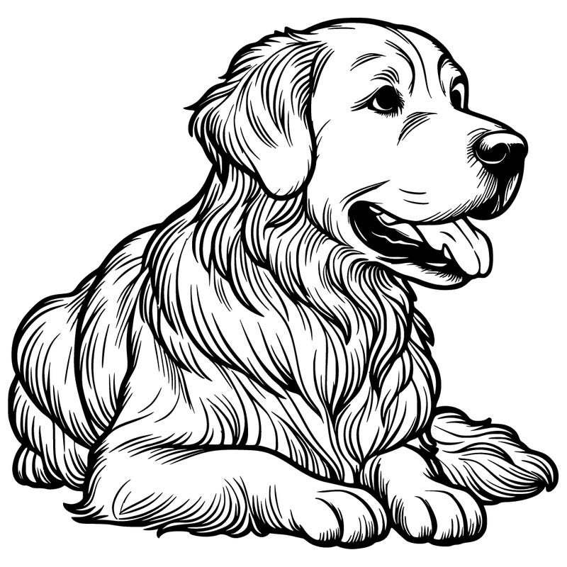 realistic golden retriever