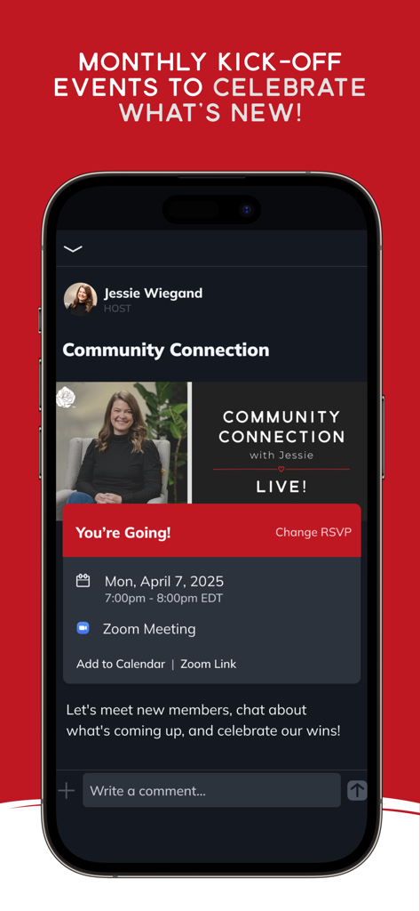 Marriage Every Day - カトリックのカップルのためのライブオンラインコミュニティ接続イベントを表示するMarriage Every Dayアプリのスクリーンショット。