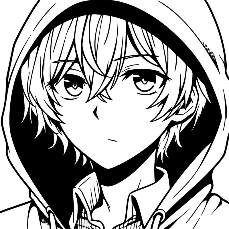 anime guy in hoodie