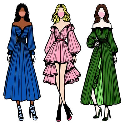 fashion models dresses