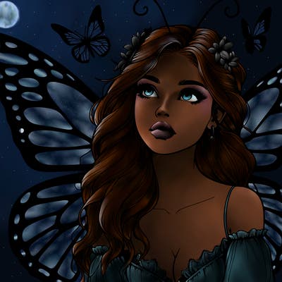 butterfly fairy realistic girl
