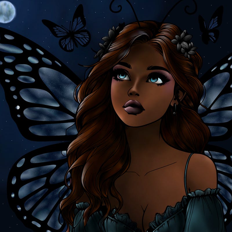 butterfly fairy realistic girl