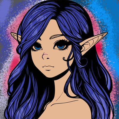 elf girl realistic dark fantasy