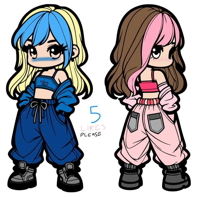 girl in crop top and baggy pants