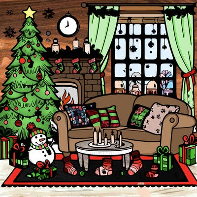 christmas living room