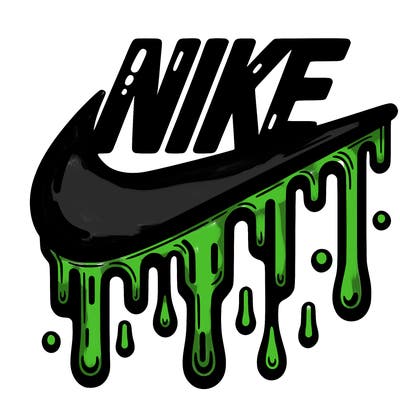dripping nike logo