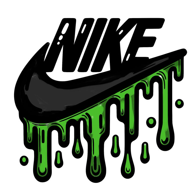 dripping nike logo