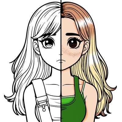 realistic girl split