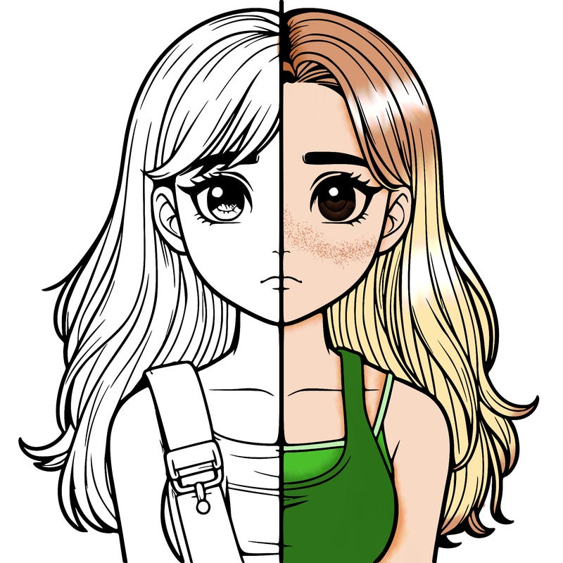 realistic girl split