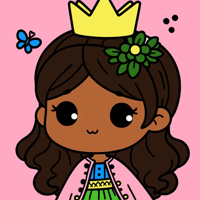 a girl with yellow crown