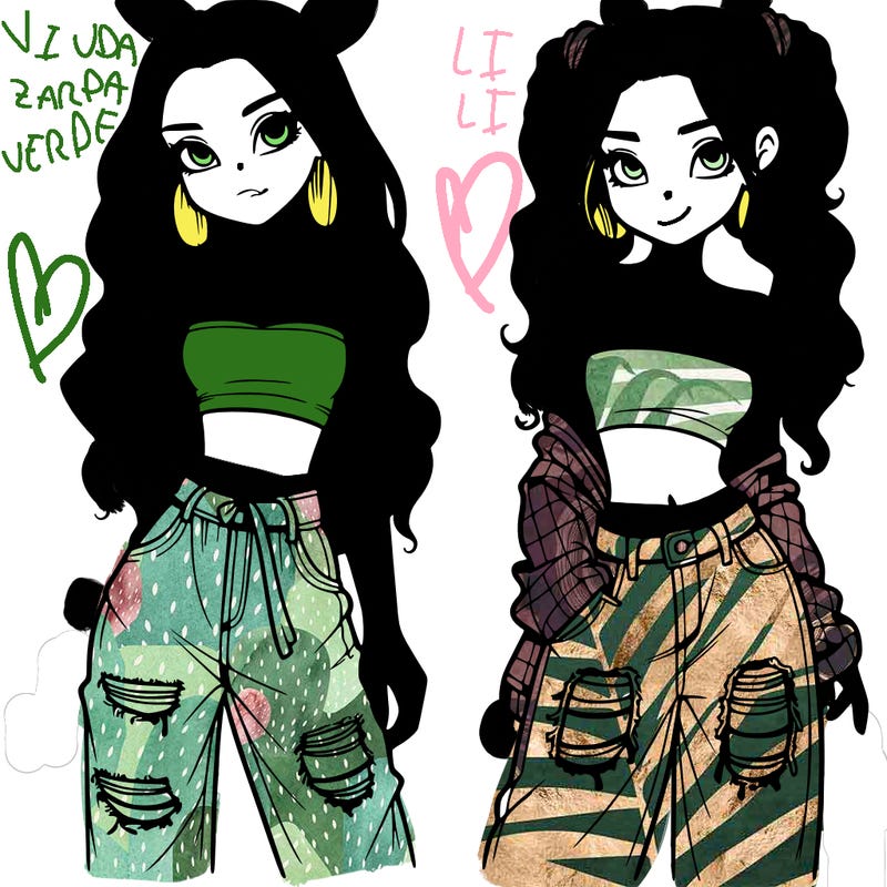 2 girls in crop tops and baggy jeans ripped