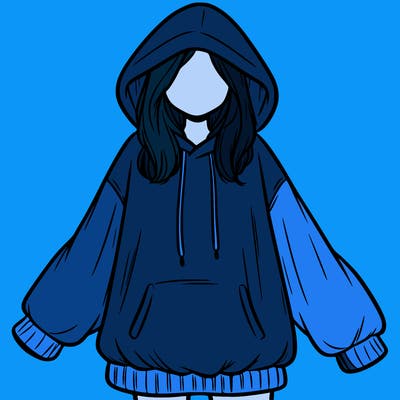 girl in oversized hoodie
