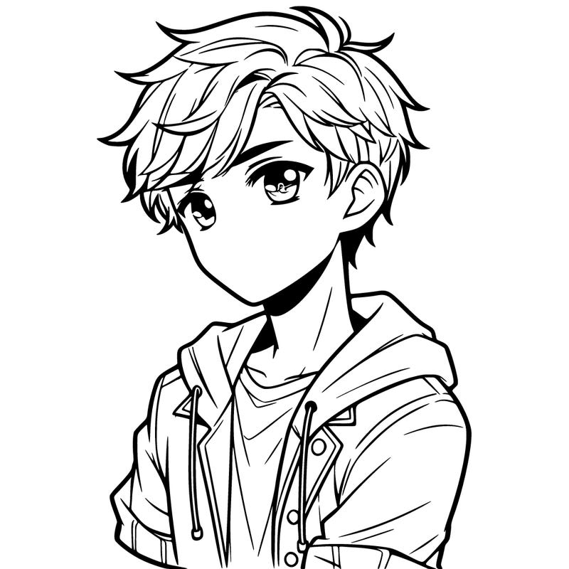 hot boy manga style