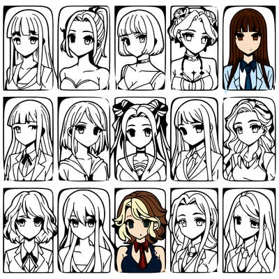 girls that look diffrent anime