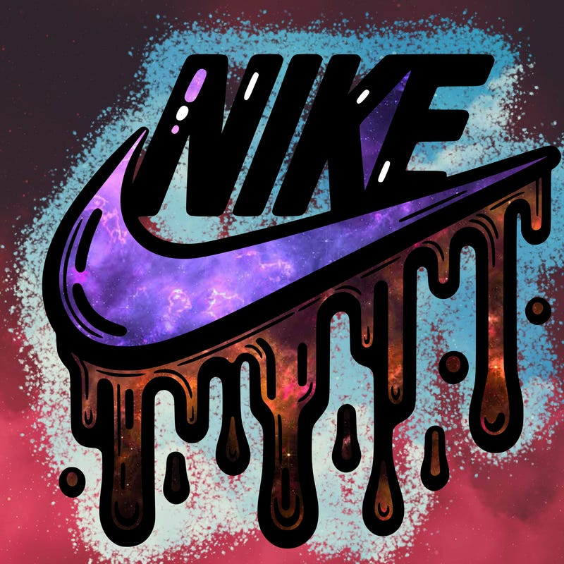 dripping nike logo