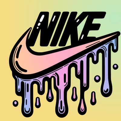 dripping nike logo