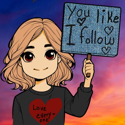 realistic girl holding up a sign