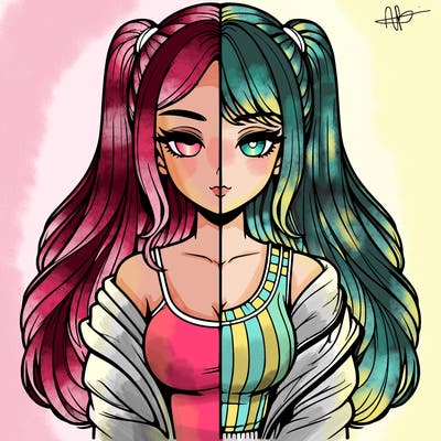 realistic girl split
