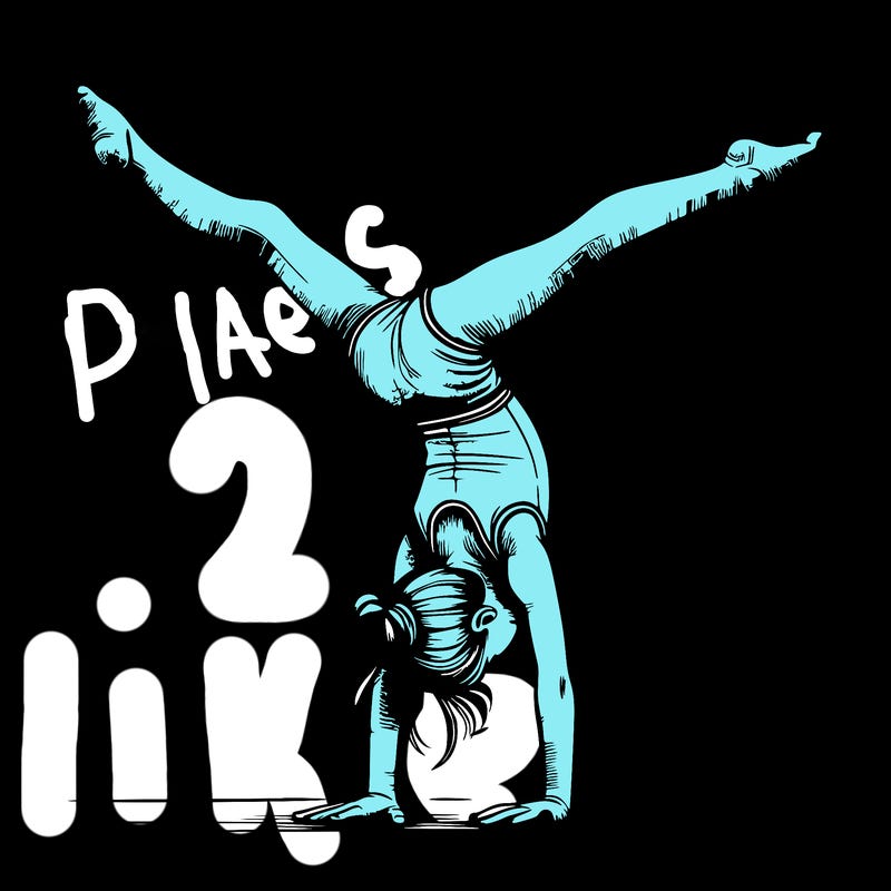 realistic gymnastic hand stand girl in four splits