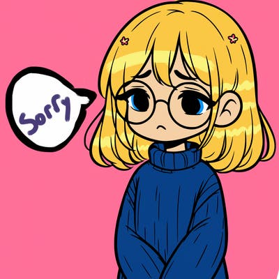 sad girl with glasses in a sweater