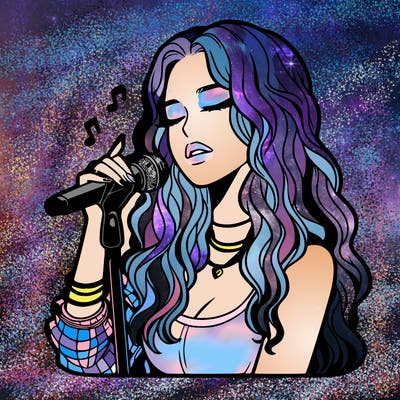 realistic female singer