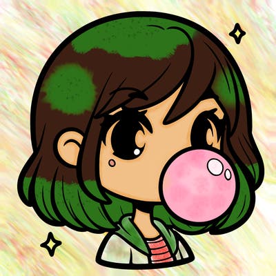 girl with bubble gum