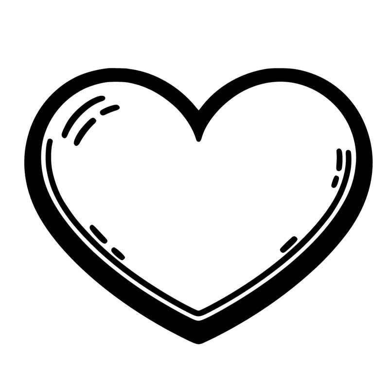 heart with no details or marks