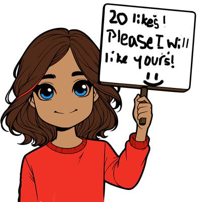 realistic girl holding up a sign