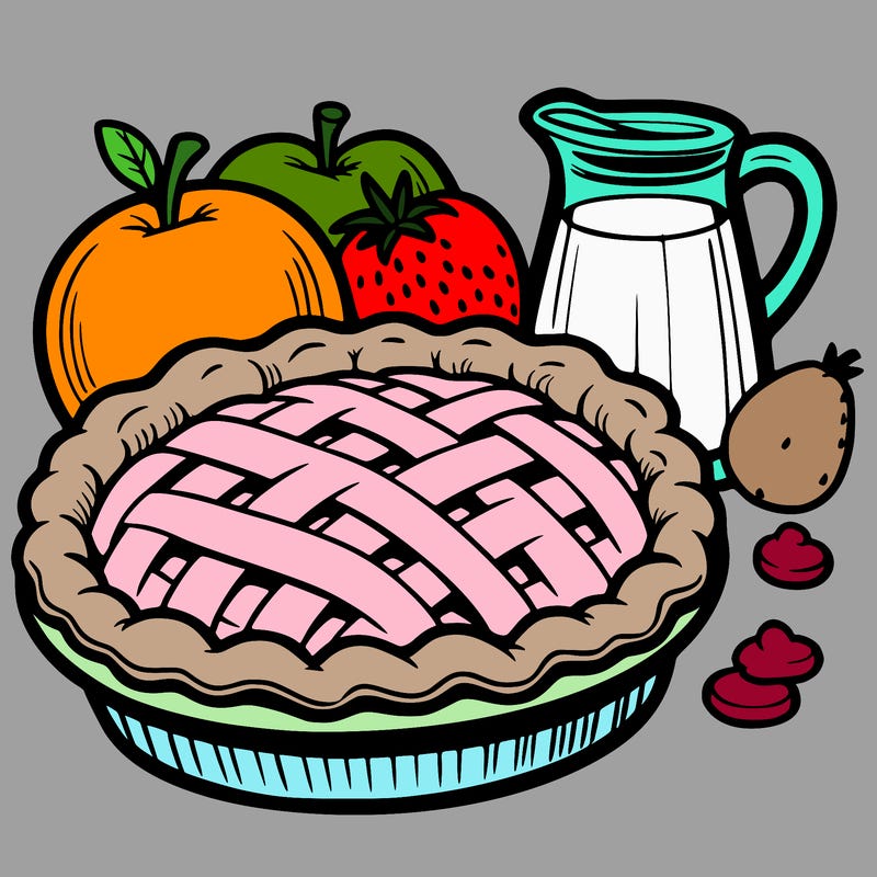 a pie of food