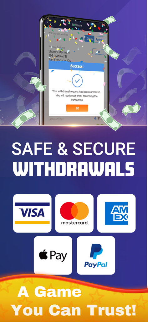 Real Money Football Flick Game - Safe and secure withdrawal options for Real Money Football Flick Game including PayPal and Apple Pay