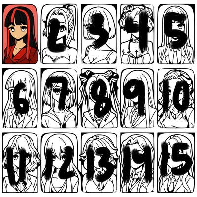 girls that look diffrent anime