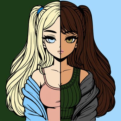 realistic girl split