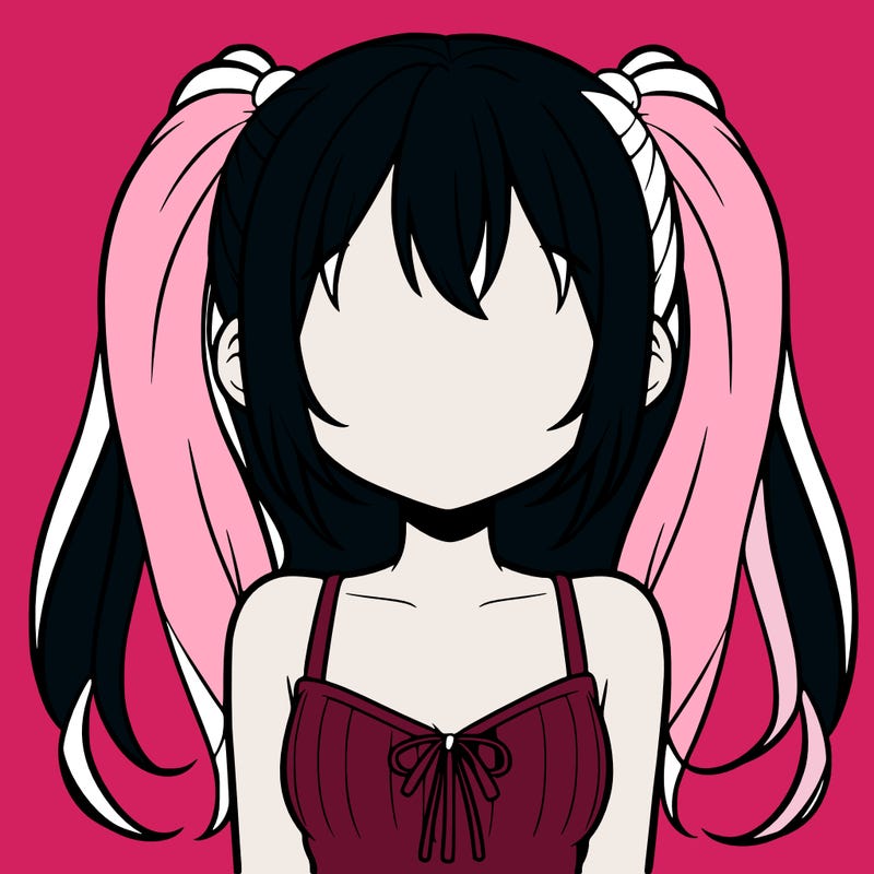 drawing an anime girl without a face