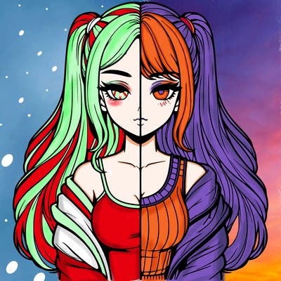 realistic girl split