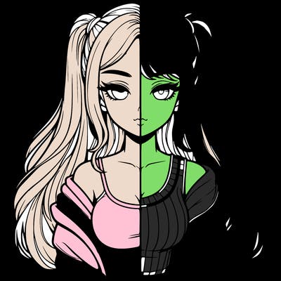 realistic girl split