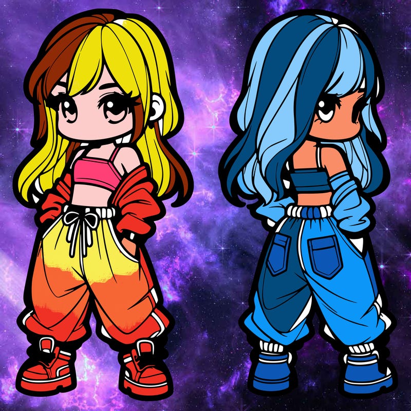 girl in crop top and baggy pants