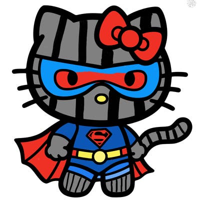 super hero hello kitty