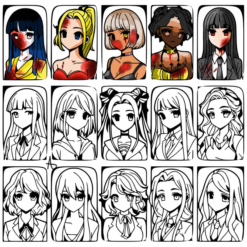 girls that look diffrent anime