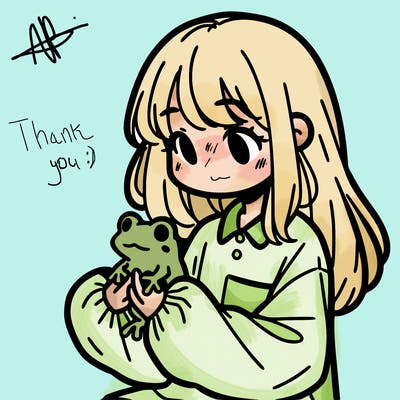 girl with long hair and a oversized shirt. and she is holding a frog